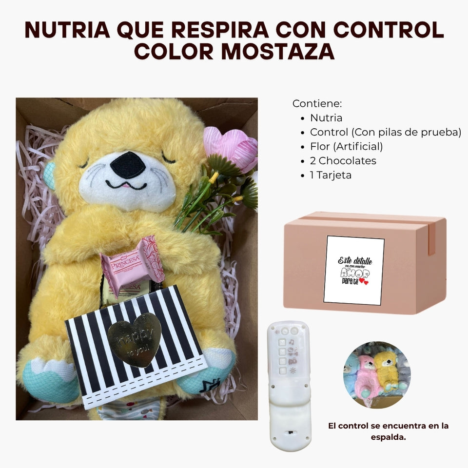 Nutria Dormilona con control - Mostaza