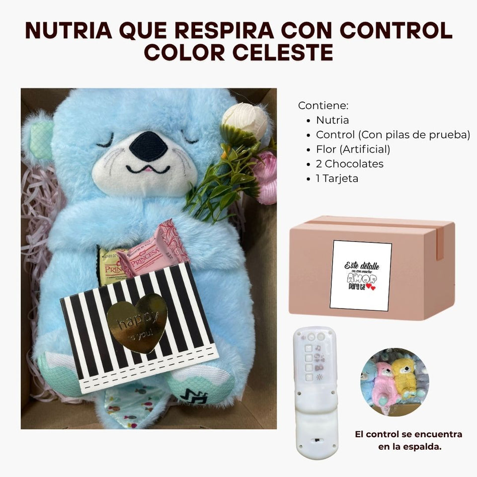 Box Peluche Nutria Dormilona con Control